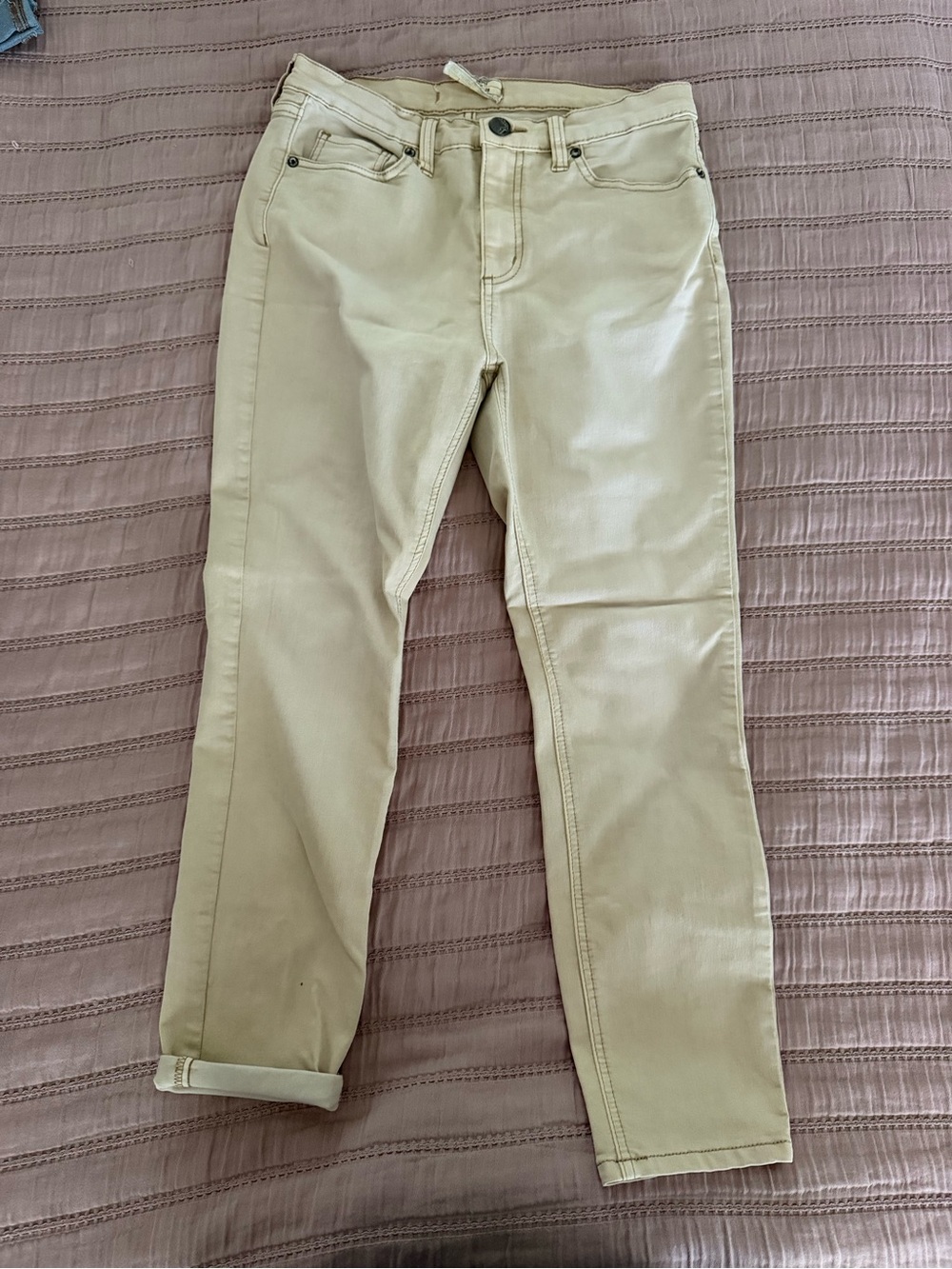 Free People Skinny Jeans in Cream - Picture 3 of 5